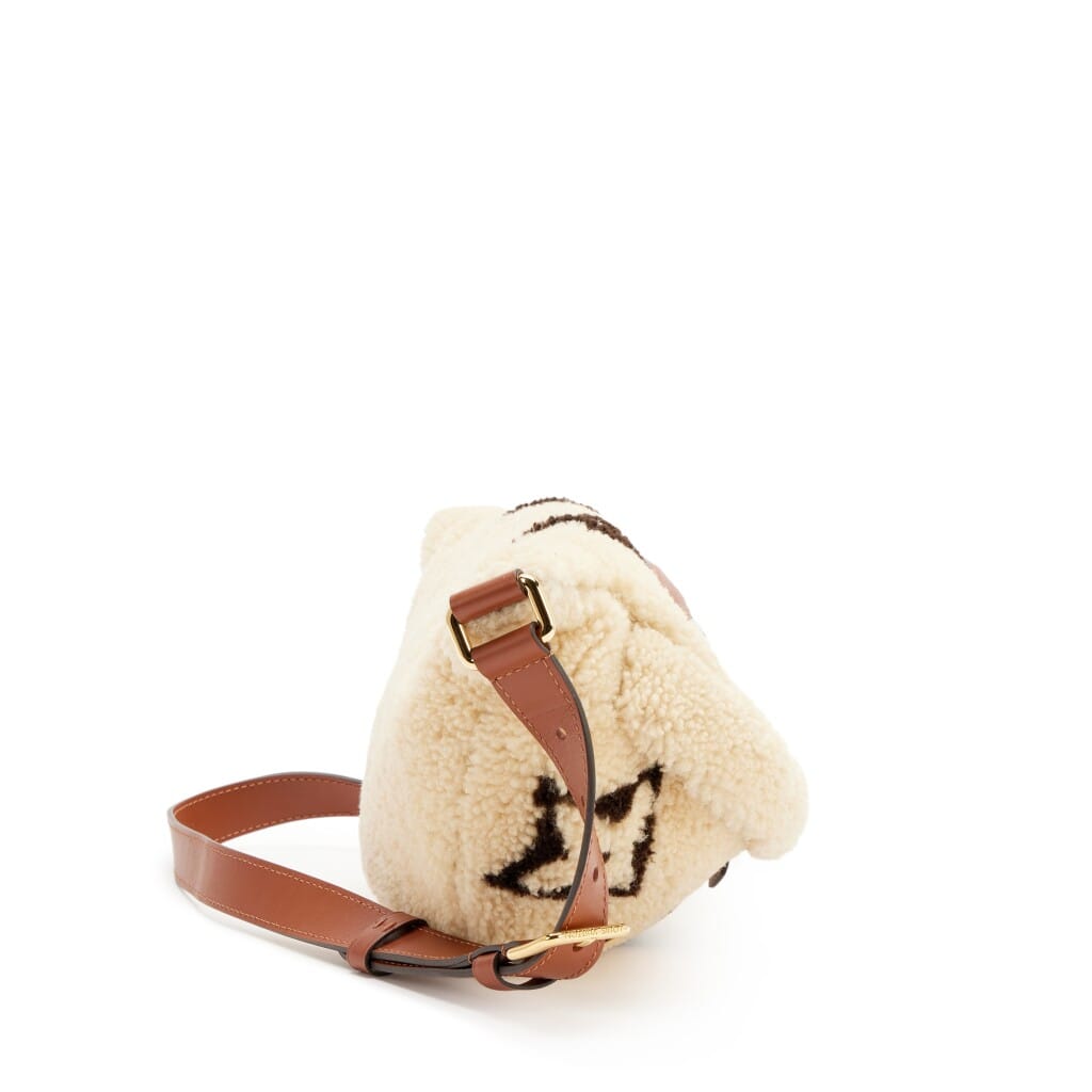 Natural Giant Monogram Teddy Shearling Bumbag Gold Hardware, 2020