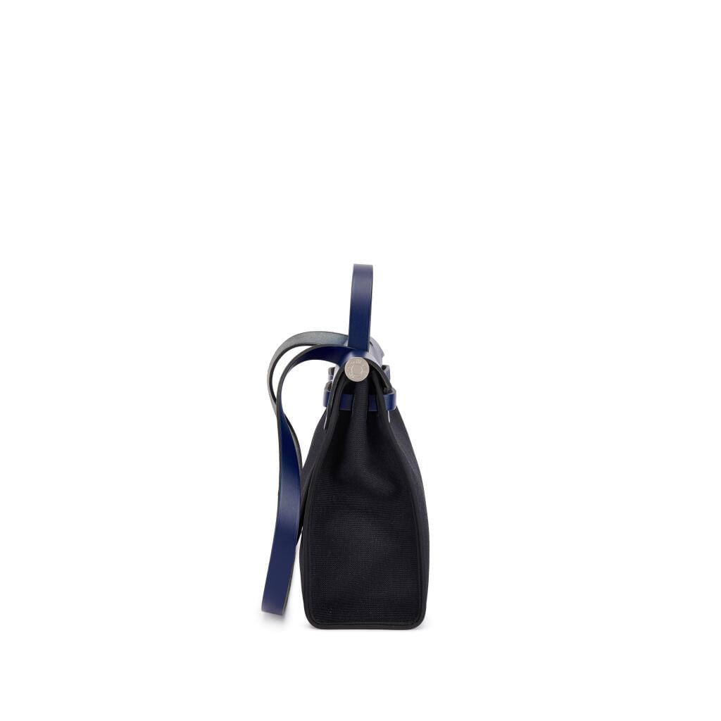 Bleu Saphir Vache Hunter and Black Toile Herbag Zip 31 Palladium Hardware, 2018