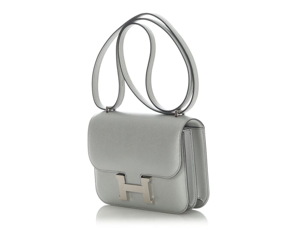 Argent Chèvre Chamkilight Mini Constance 18 Palladium Hardware, 2025