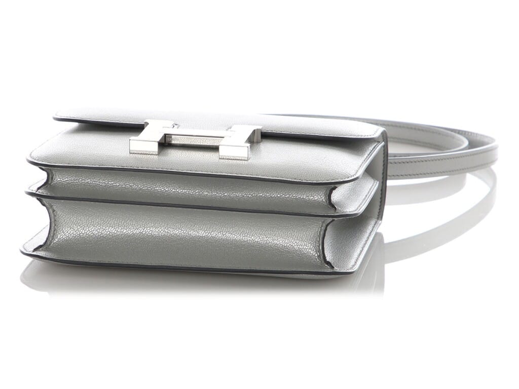 Argent Chèvre Chamkilight Mini Constance 18 Palladium Hardware, 2025