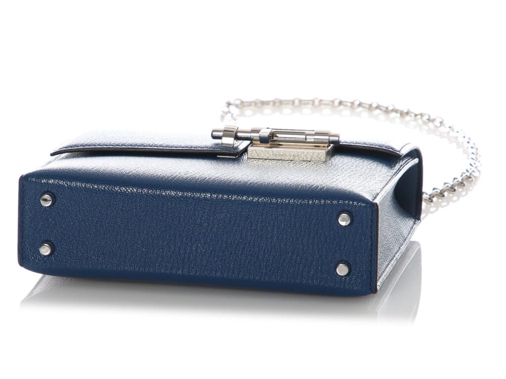 Bleu Chèvre Mysore Mini Verrou 17 Palladium Hardware, 2017