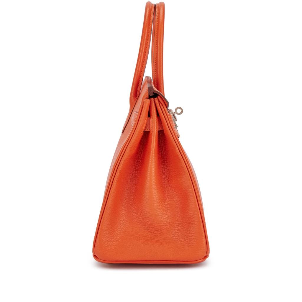 Orange H Chèvre Birkin 30 Palladium Hardware, 2005