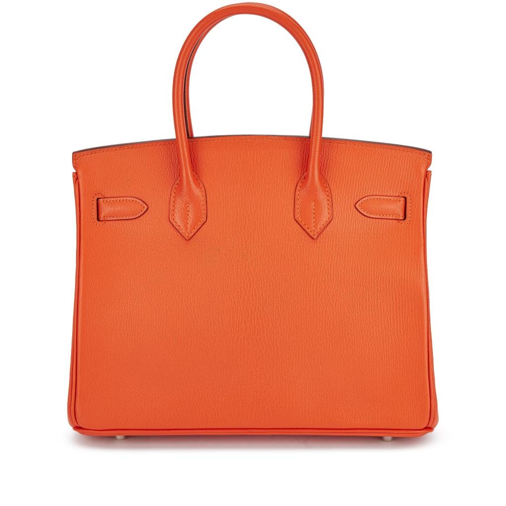 Orange H Chèvre Birkin 30 Palladium Hardware, 2005