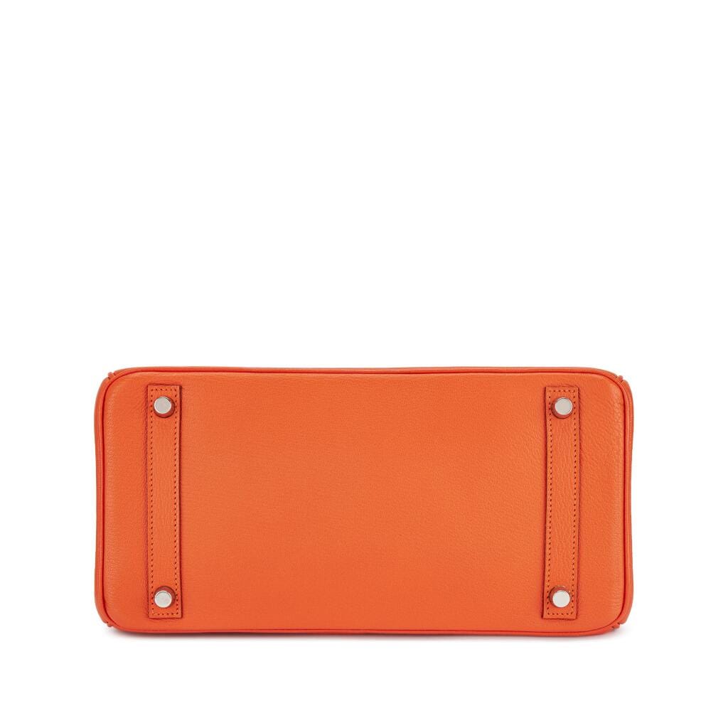 Orange H Chèvre Birkin 30 Palladium Hardware, 2005