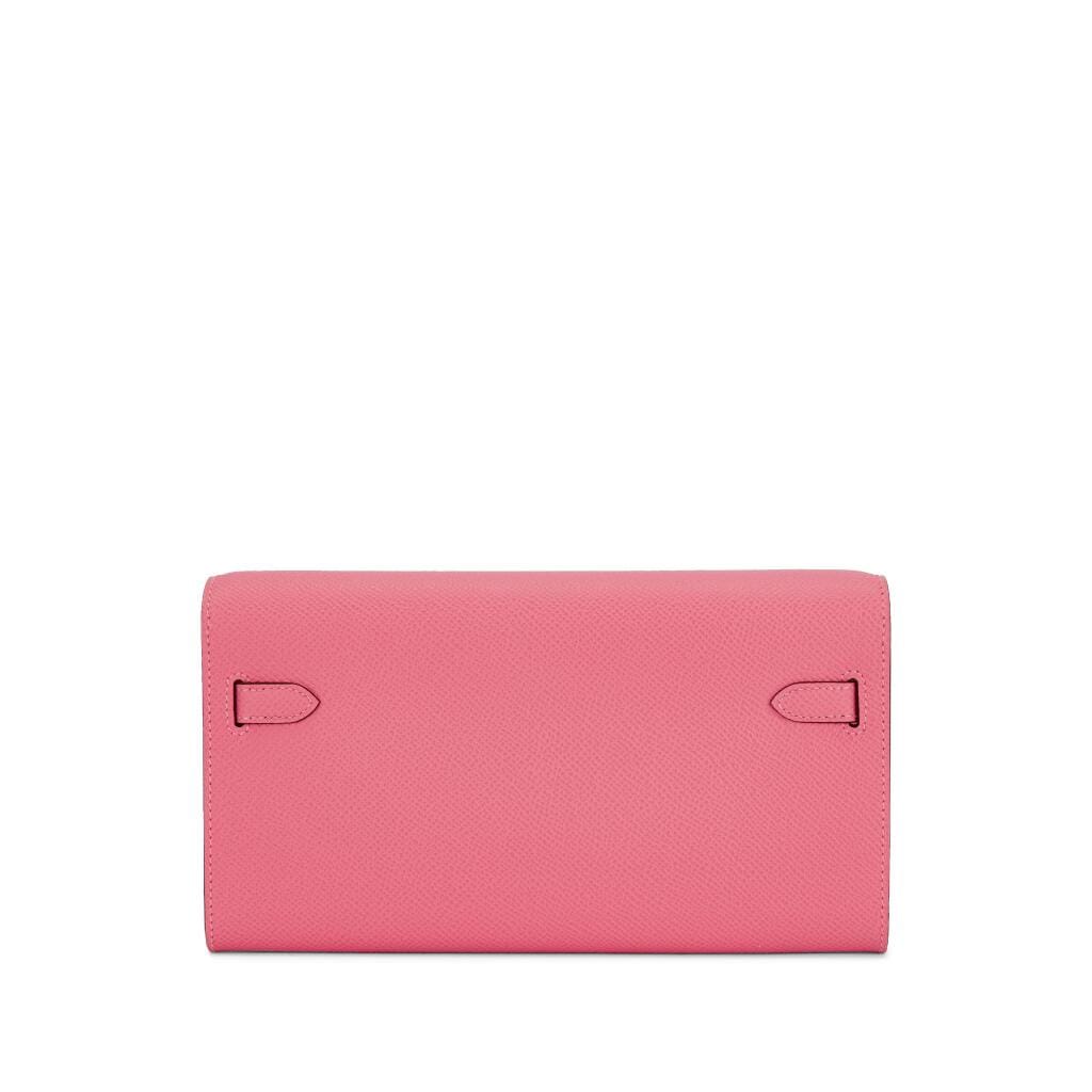 Rose Azalee Epsom Kelly-To-Go Wallet Palladium Hardware, 2025