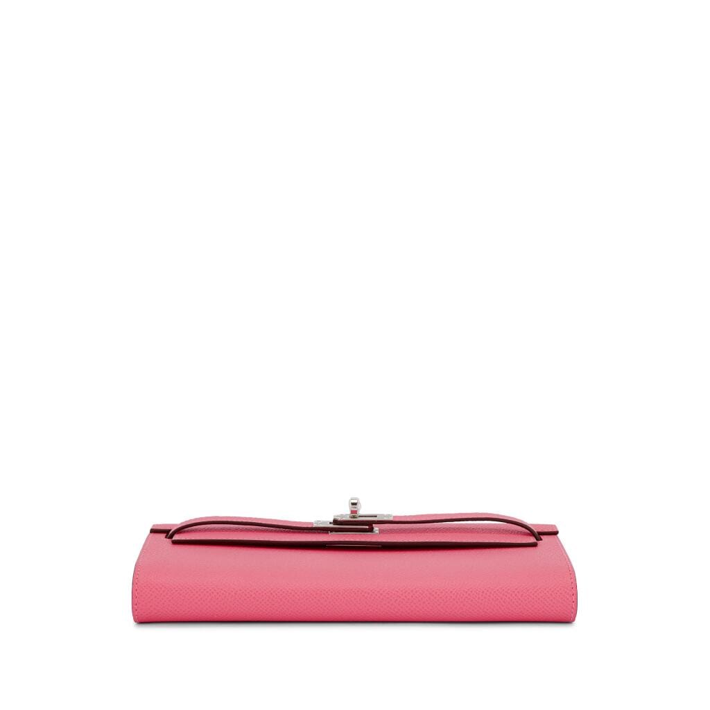 Rose Azalee Epsom Kelly-To-Go Wallet Palladium Hardware, 2025