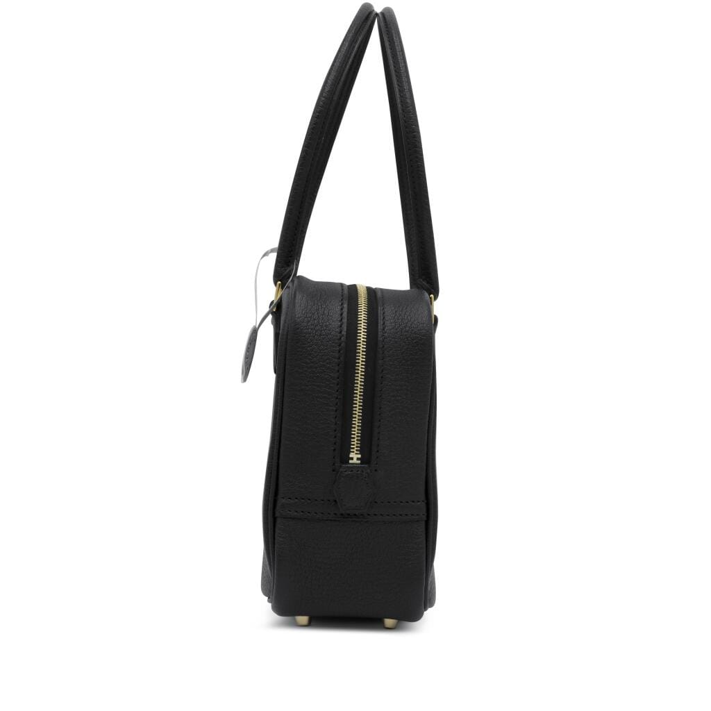 Black Chèvre Mini Plume Gold Hardware, 2025
