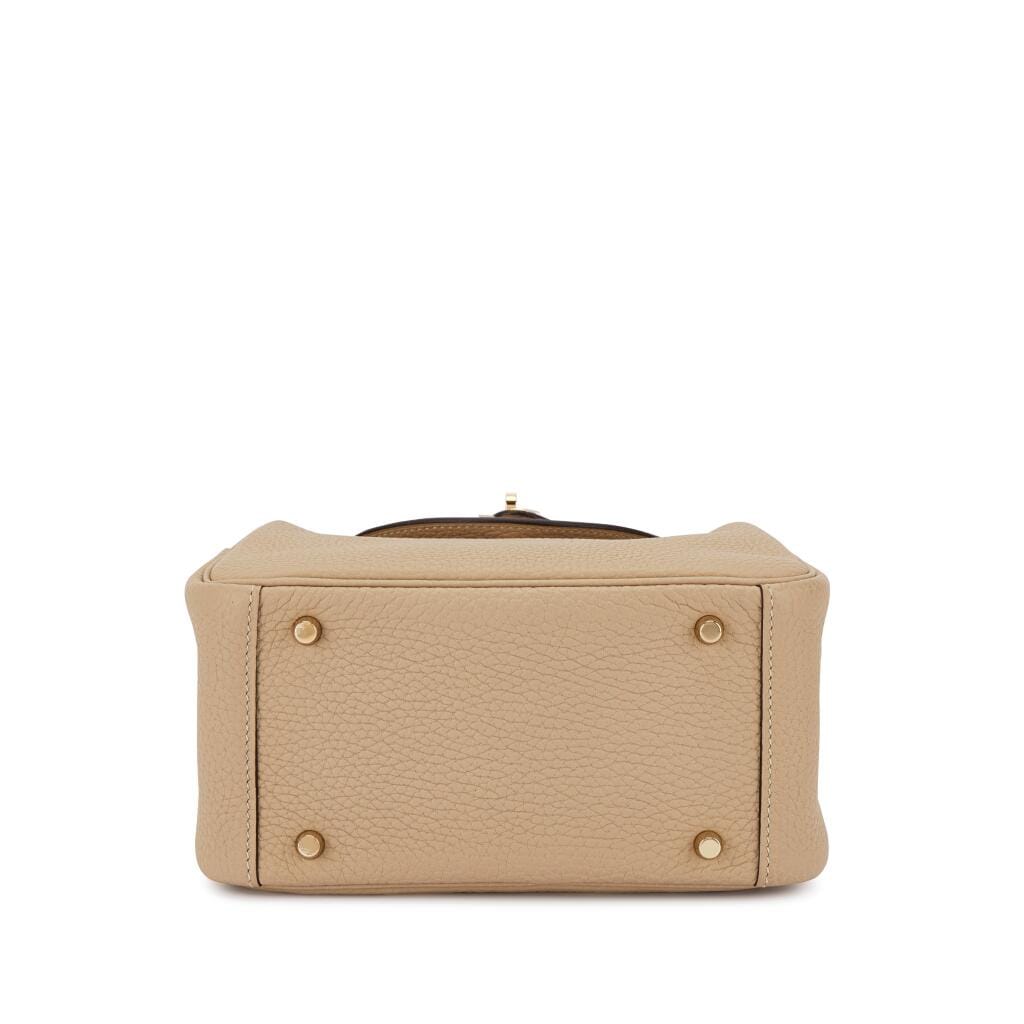 Trench and Gris Asphalt Verso Clemence Mini Lindy 20 Gold Hardware, 2022