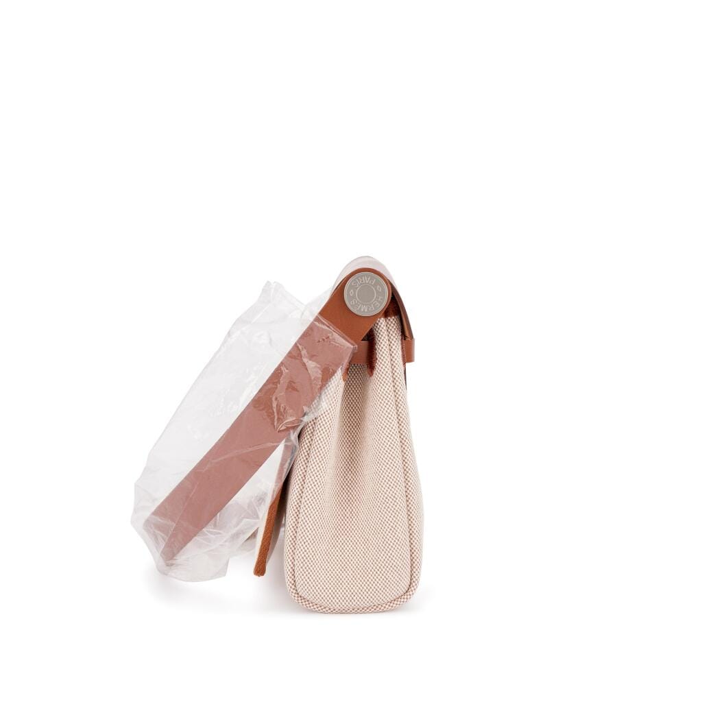 Fauve Vache Hunter and Ecru Toile Mini Herbag Zip 20 Palladium Hardware, 2024