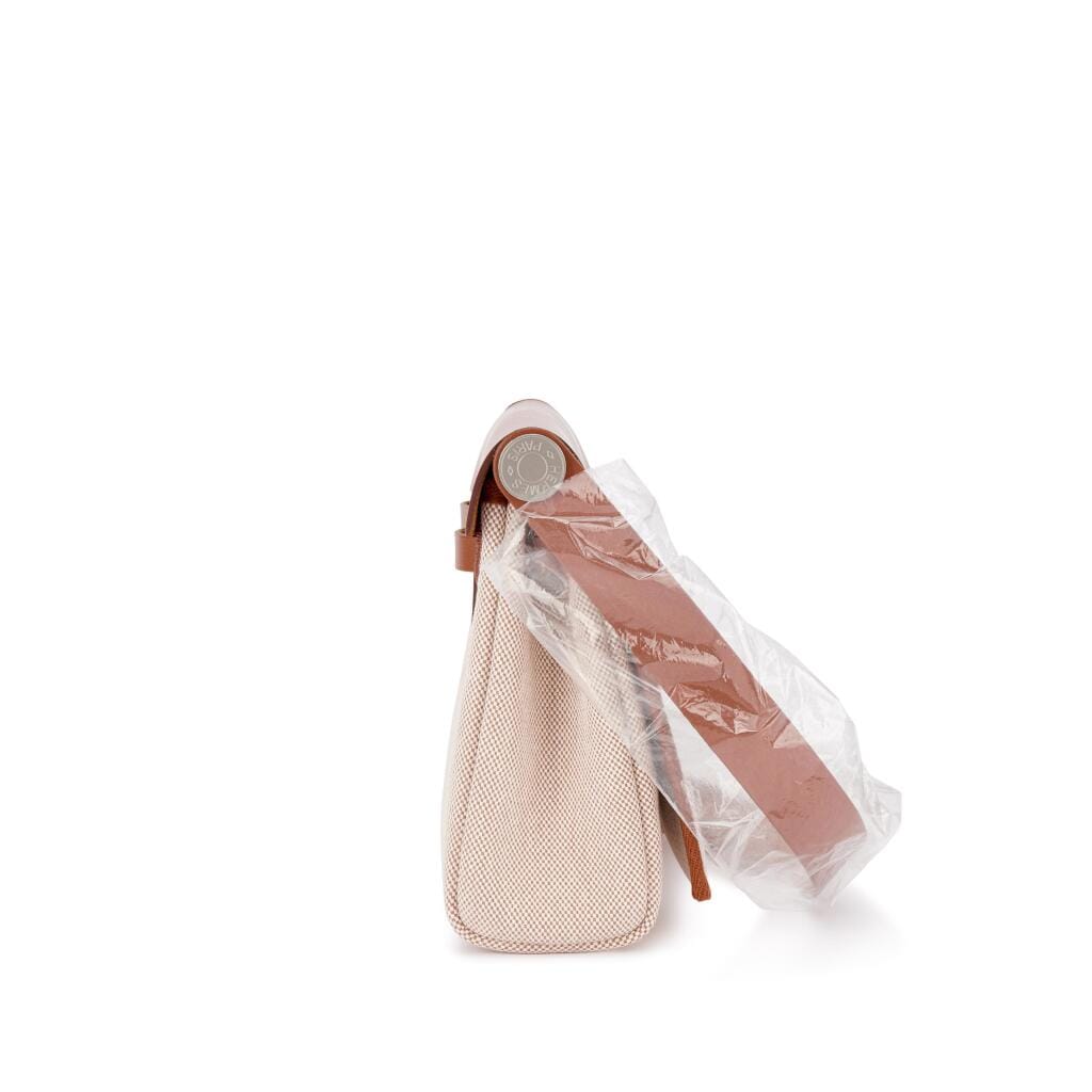 Fauve Vache Hunter and Ecru Toile Mini Herbag Zip 20 Palladium Hardware, 2024