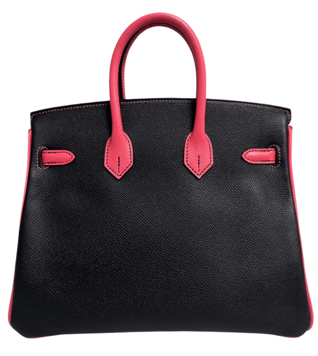 Black and Rose Azalee Epsom HSS Birkin 25 Brushed Gold Hardware, 2018