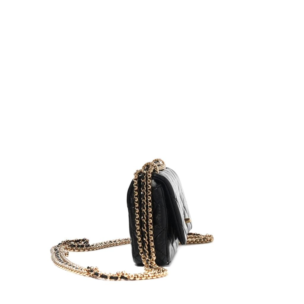 Black Quilted Lambskin Flap Bag Gold Hardware, 2024