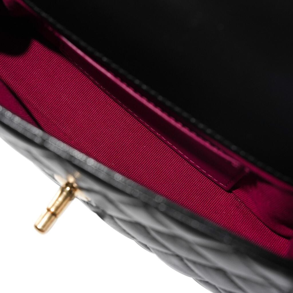Black Quilted Lambskin Flap Bag Gold Hardware, 2024