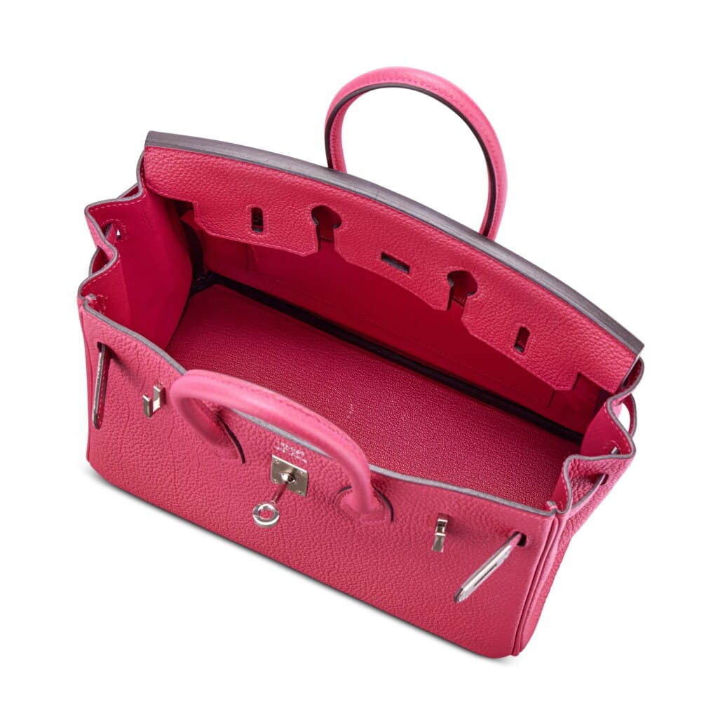 Rose Mexico Togo Birkin 25 Palladium Hardware, 2025