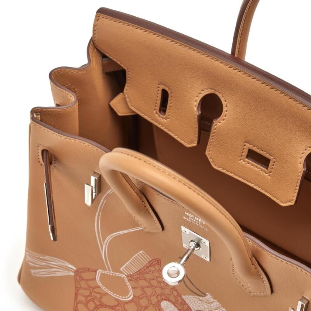 Biscuit Swift In and Out Birkin 25 Palladium Hardware, 2021