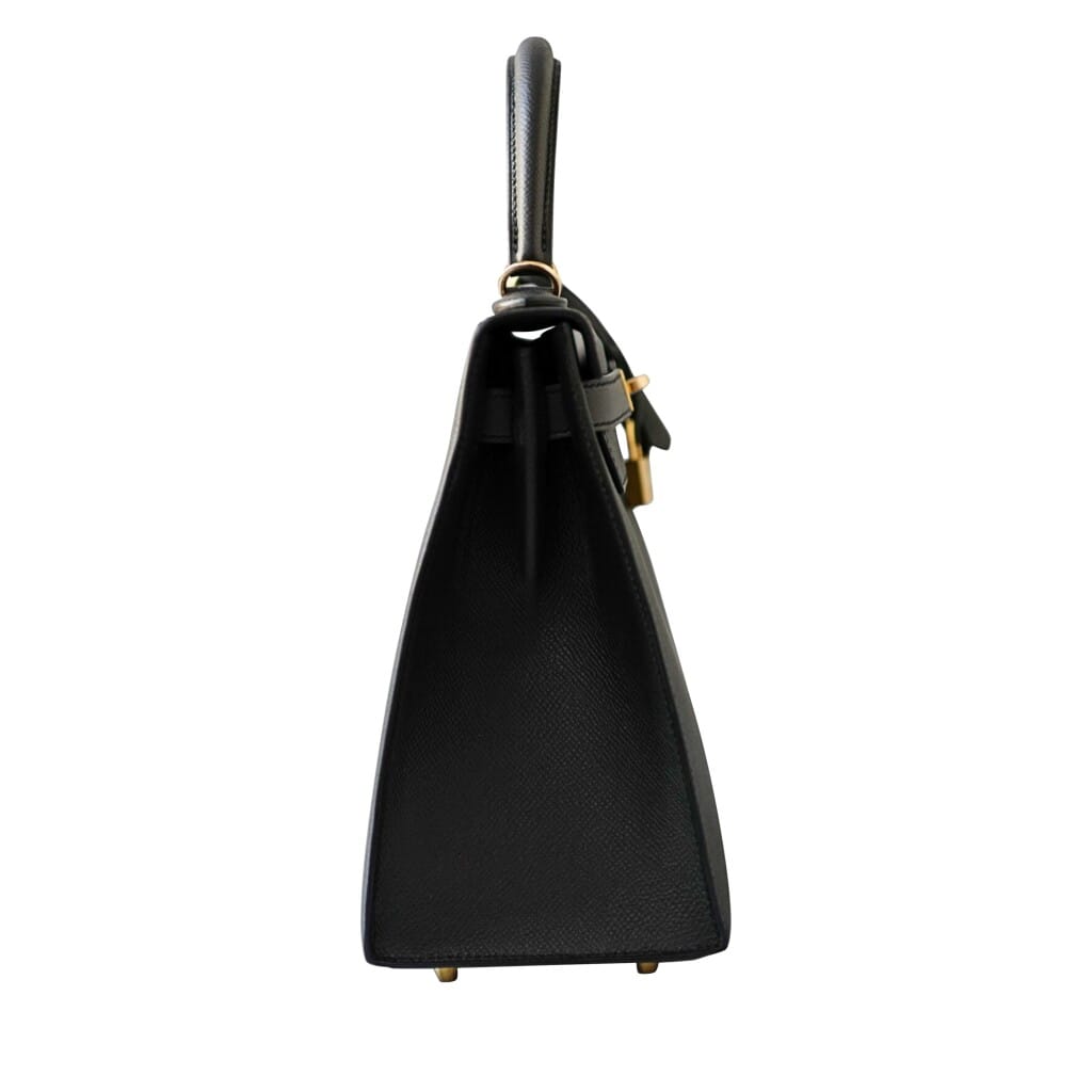 Black Epsom Sellier Kelly 28 Permabrass Hardware, 2023