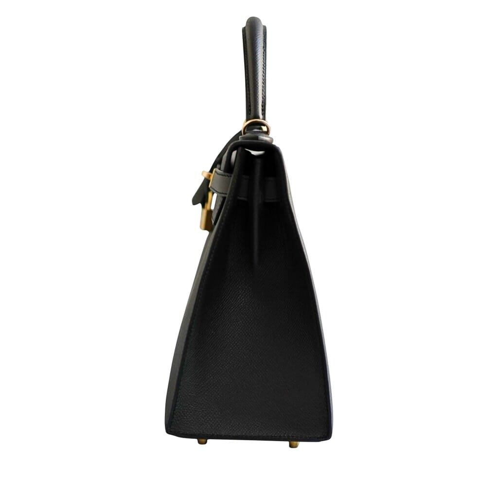 Black Epsom Sellier Kelly 28 Permabrass Hardware, 2023