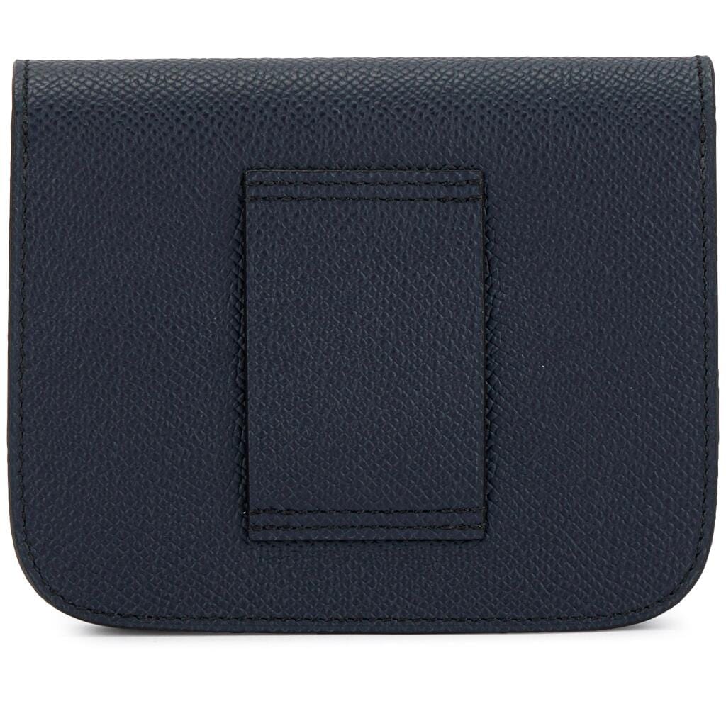 Bleu Indigo Epsom Constance Slim Wallet Black Enameled Palladium Hardware, 2023
