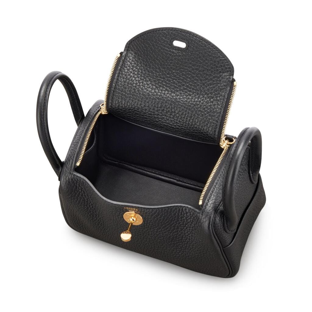 Black Clemence Mini Lindy Gold Hardware, 2021