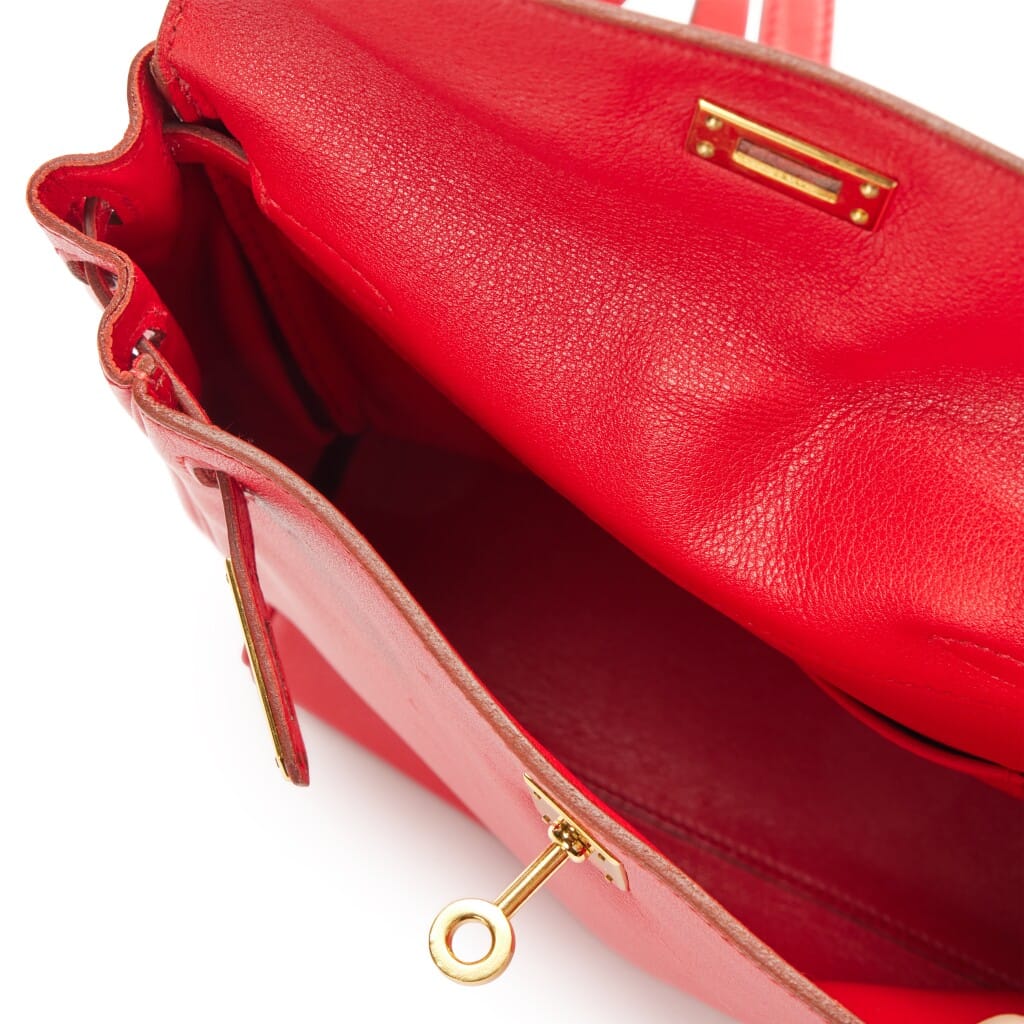 Vintage Rouge Vif Gulliver Kelly Ado 20 Gold Hardware, 1998