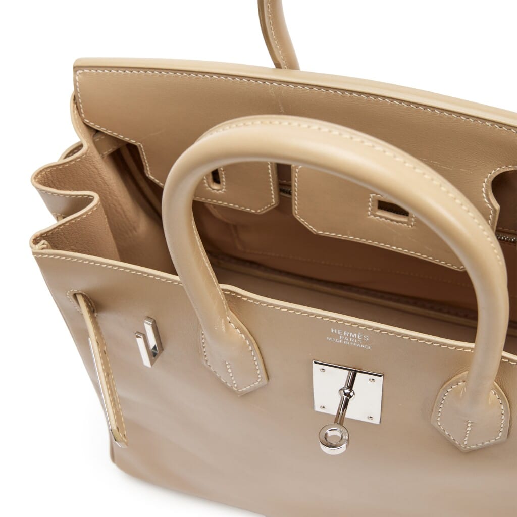 Argile Box Calf Birkin 30 Palladium Hardware, 2003