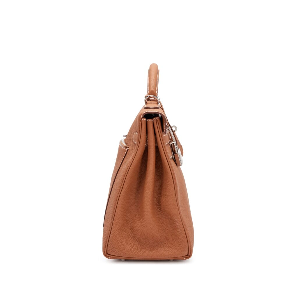 Gold Togo Maxi Kelly 42 Retourne Palladium Hardware, 2023