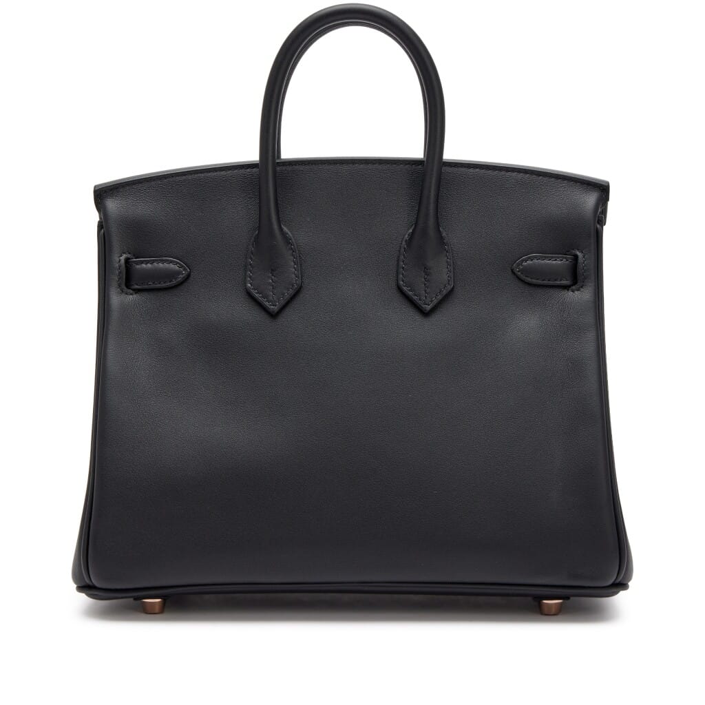 Black Swift Birkin 25 Rose Gold Hardware, 2022