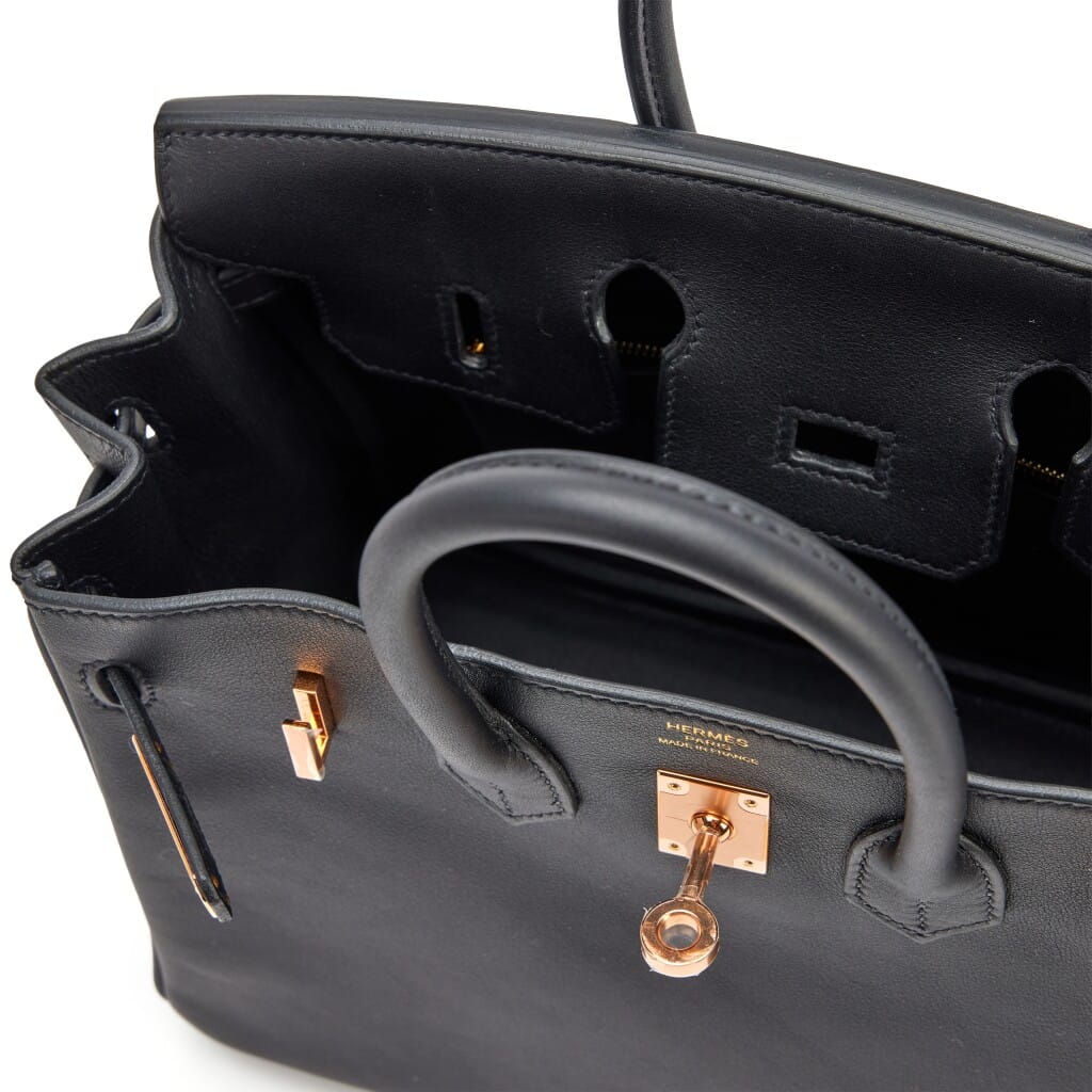 Black Swift Birkin 25 Rose Gold Hardware, 2022