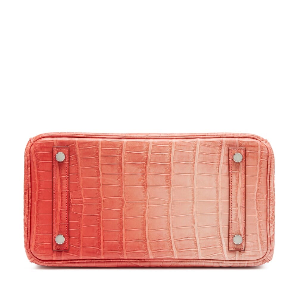 Rouge Indien Matte Niloticus Crocodile Birkin 25 Palladium Hardware, 2010