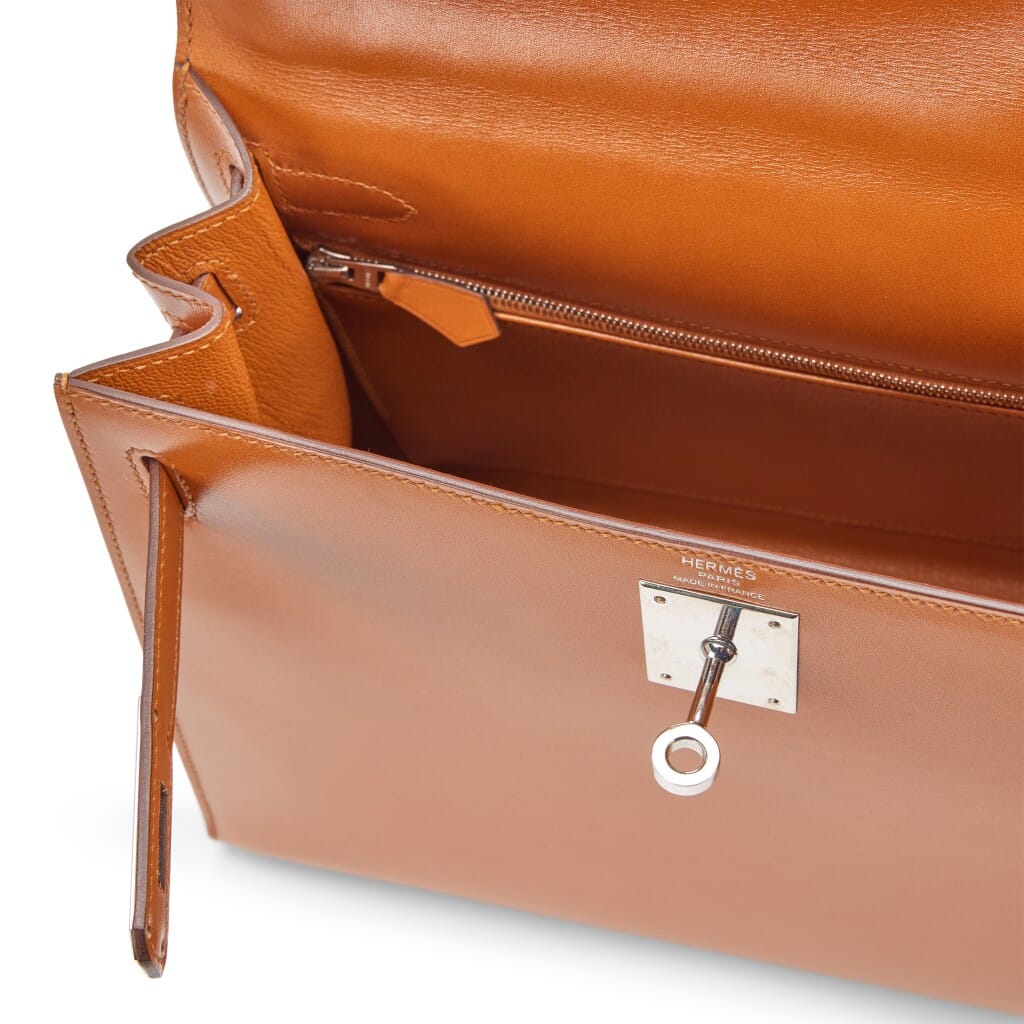 Caramel Box Calf Sellier Kelly 28 Palladium Hardware, 2014