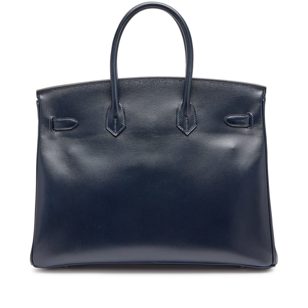 Bleu De Prusse Box Calf Birkin 35 Palladium Hardware, 2011