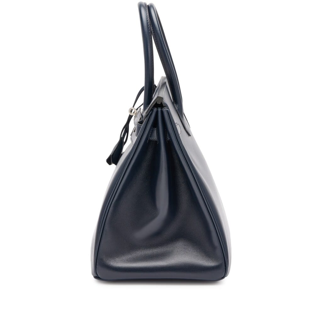 Bleu De Prusse Box Calf Birkin 35 Palladium Hardware, 2011