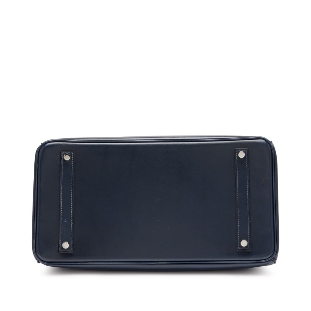 Bleu De Prusse Box Calf Birkin 35 Palladium Hardware, 2011