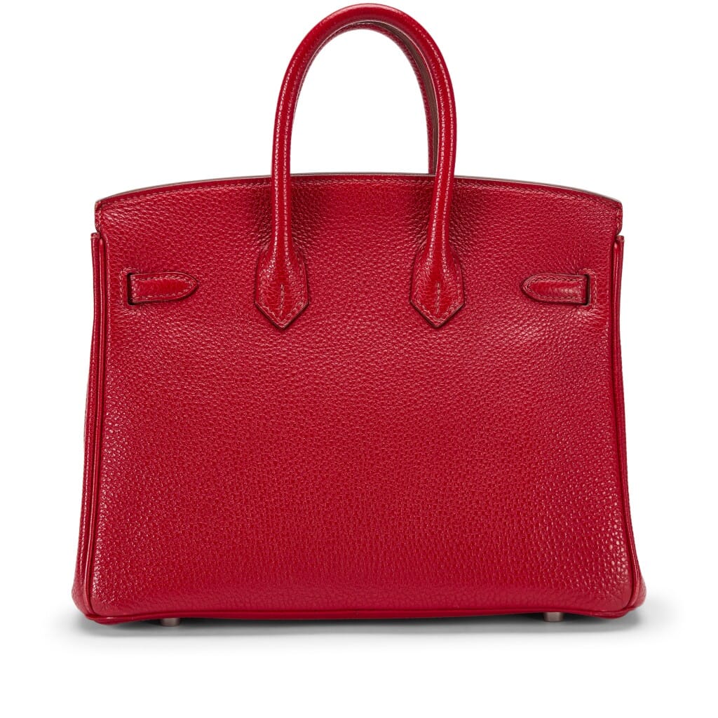 Rouge Garance Togo Birkin 25 Palladium Hardware, 2008