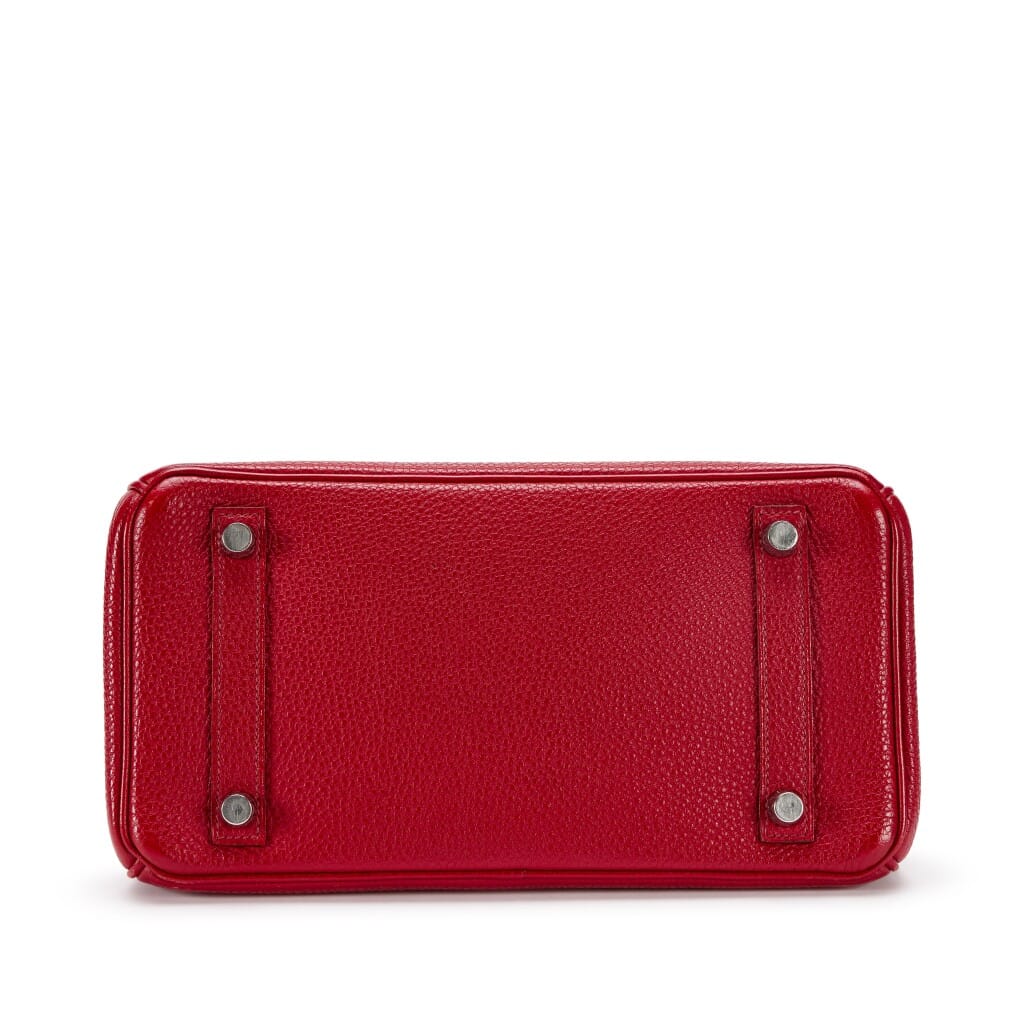 Rouge Garance Togo Birkin 25 Palladium Hardware, 2008