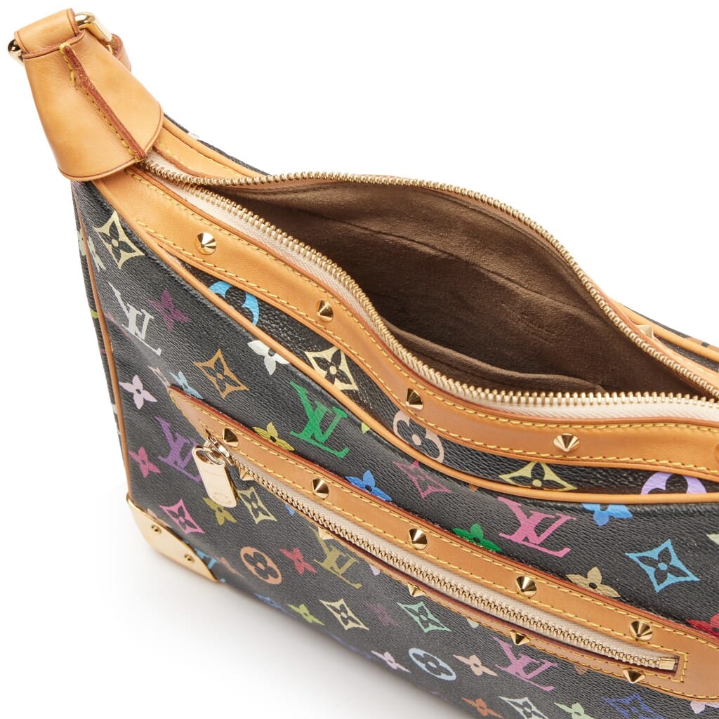 Takashi Murakami Black Monogram Multicolore Boulogne Gold Hardware, 2004