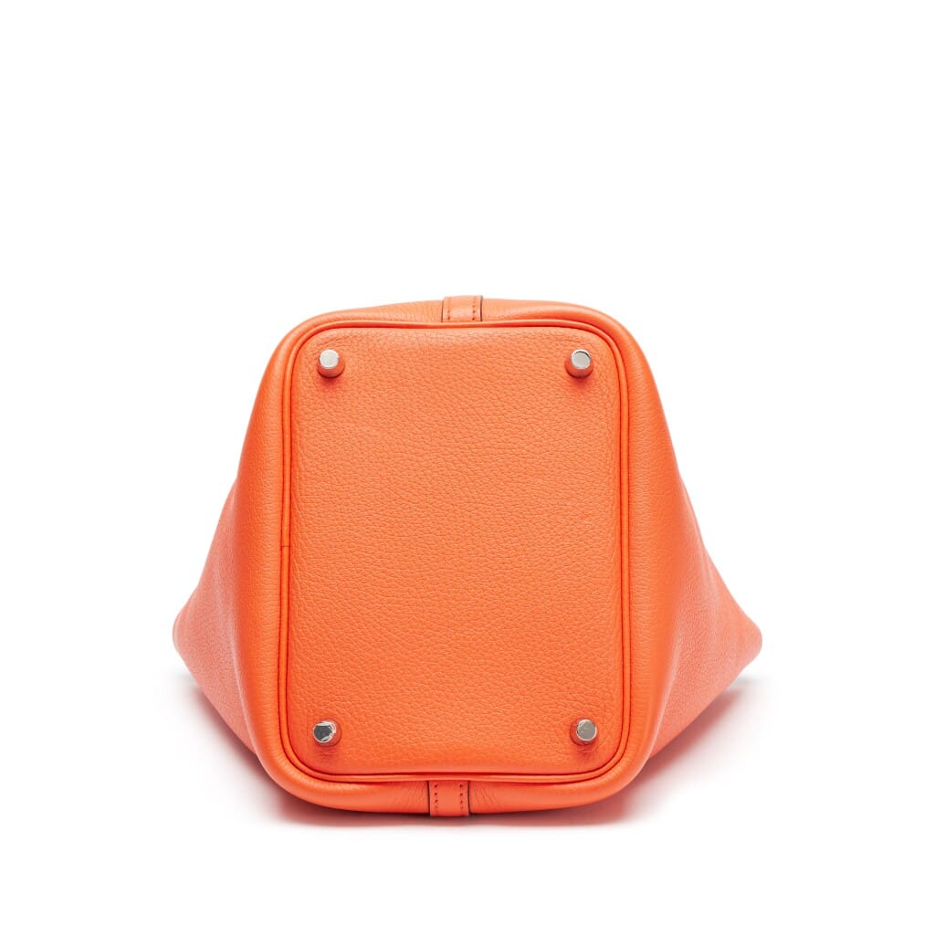 Terre Battue Clemence Verso Picotin PM Lock 18 Bag Palladium Hardware, 2017