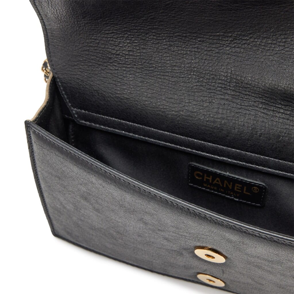 Black and Gold Quilted Lambskin CC Book Minaudière Clutch Gold Hardware, 2011