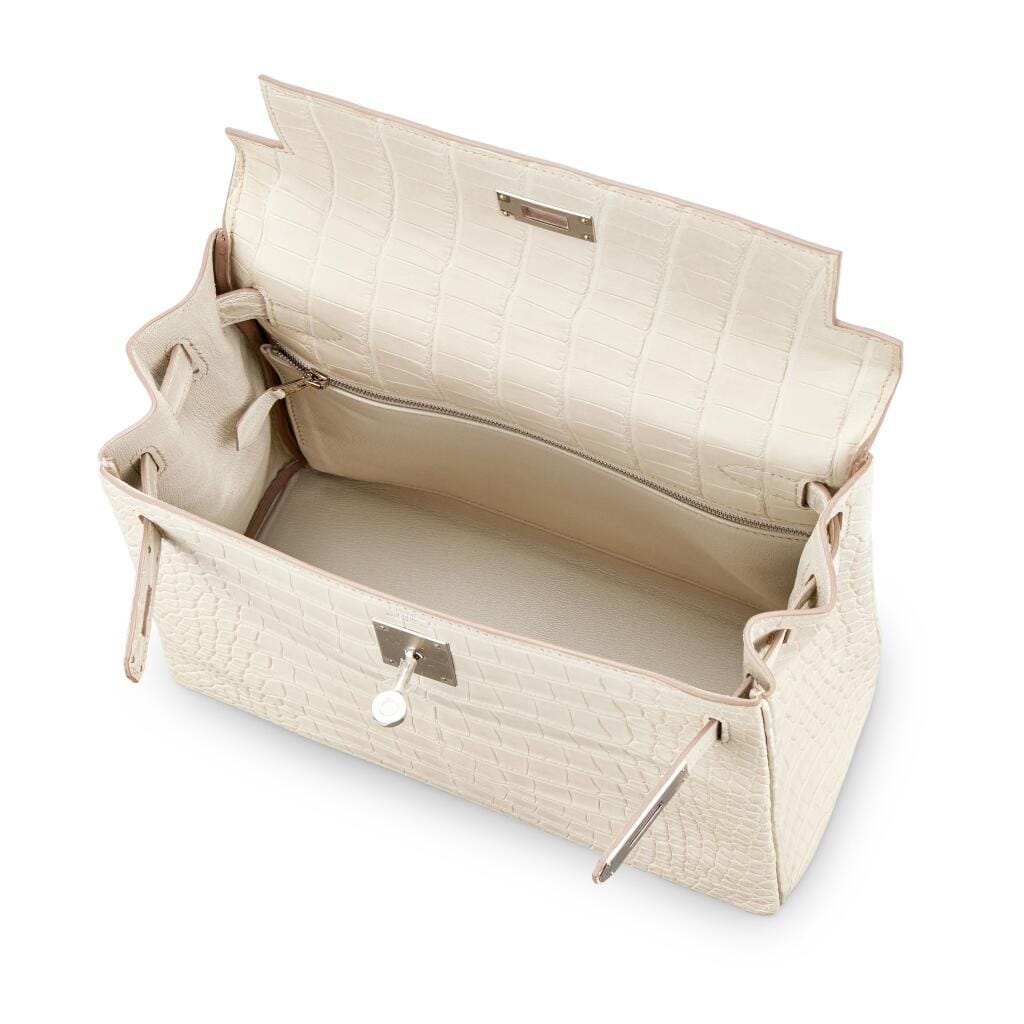 Beton Matte Alligator Kelly 28 Retourne Palladium Hardware, 2023