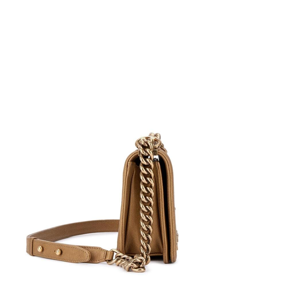 Gold Python and Calfskin Medium Boy Bag Aged Gold Hardware, 2012-13