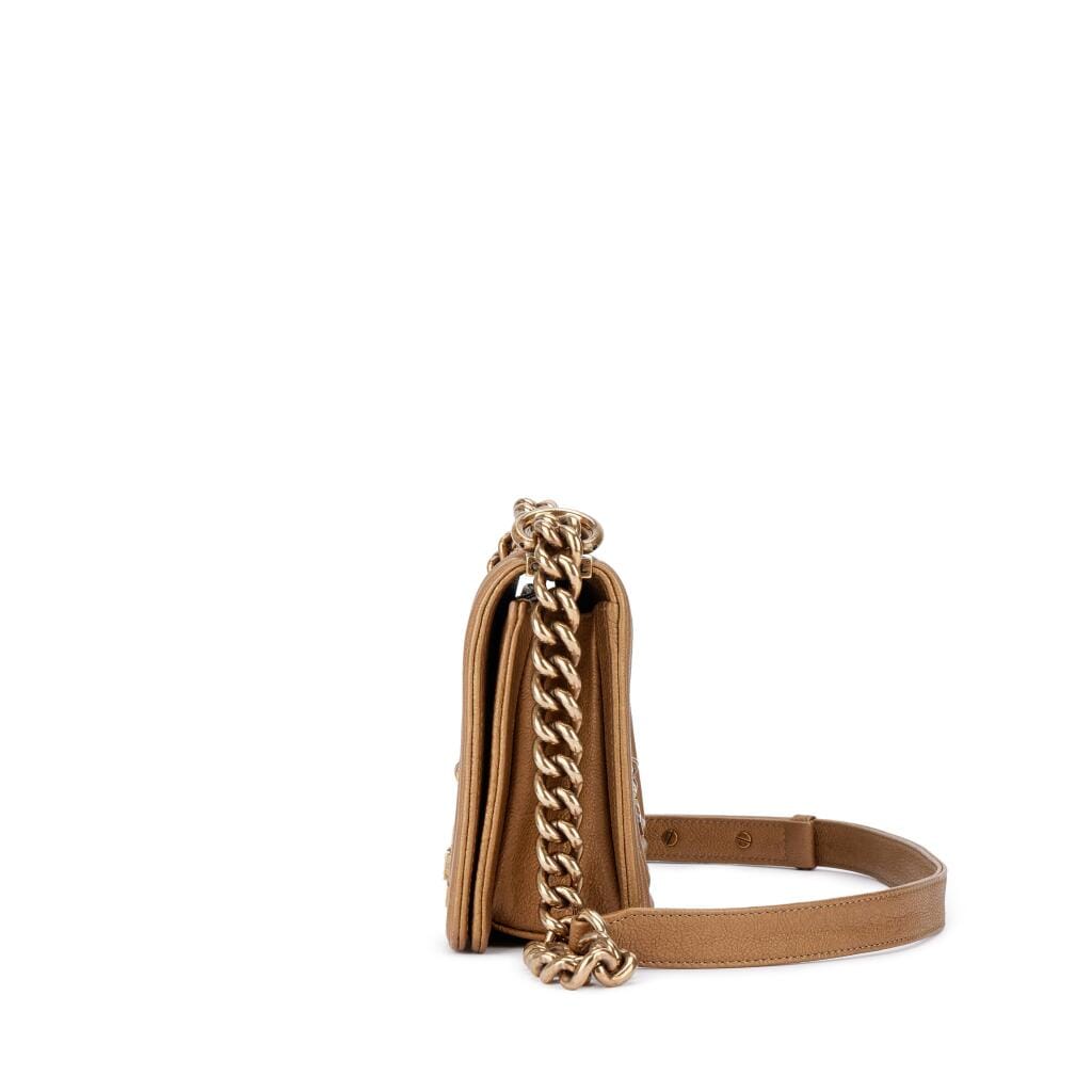 Gold Python and Calfskin Medium Boy Bag Aged Gold Hardware, 2012-13