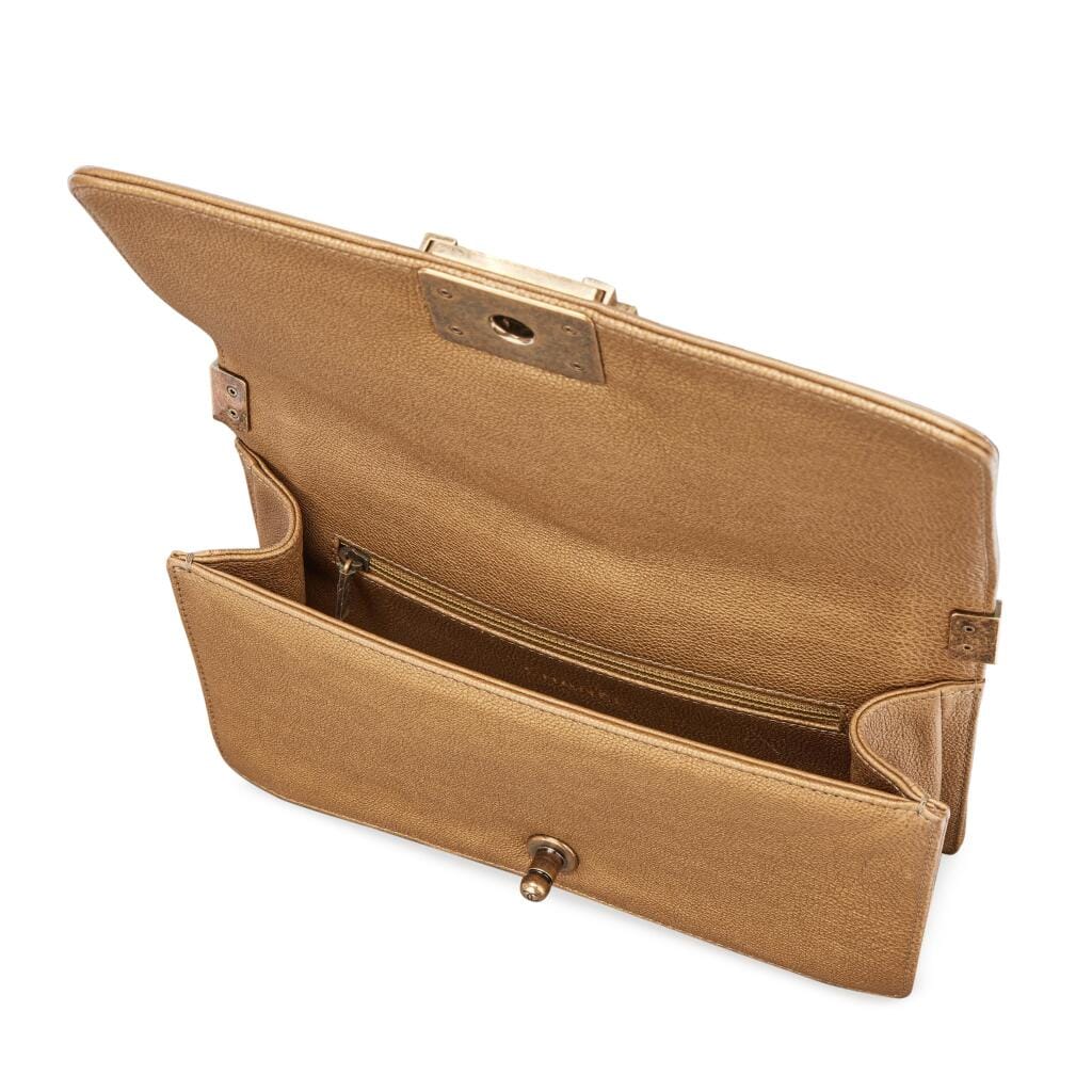Gold Python and Calfskin Medium Boy Bag Aged Gold Hardware, 2012-13