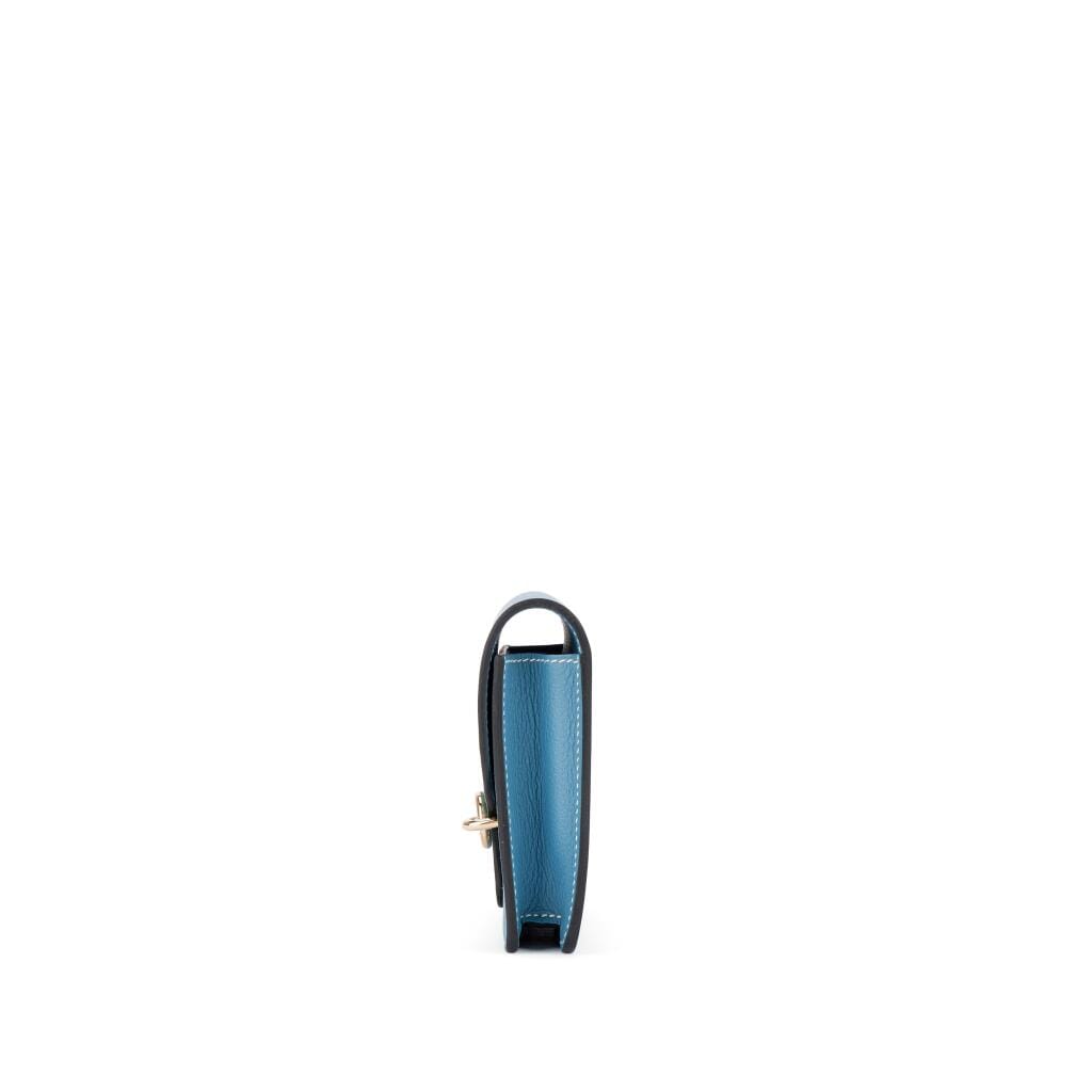 New Bleu Jean Evercolor Roulis Slim Wallet Permabrass Hardware, 2023
