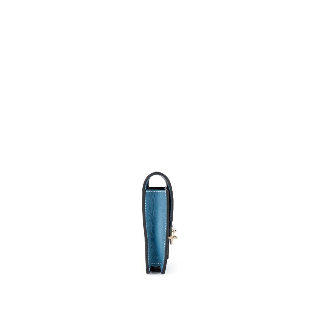 New Bleu Jean Evercolor Roulis Slim Wallet Permabrass Hardware, 2023