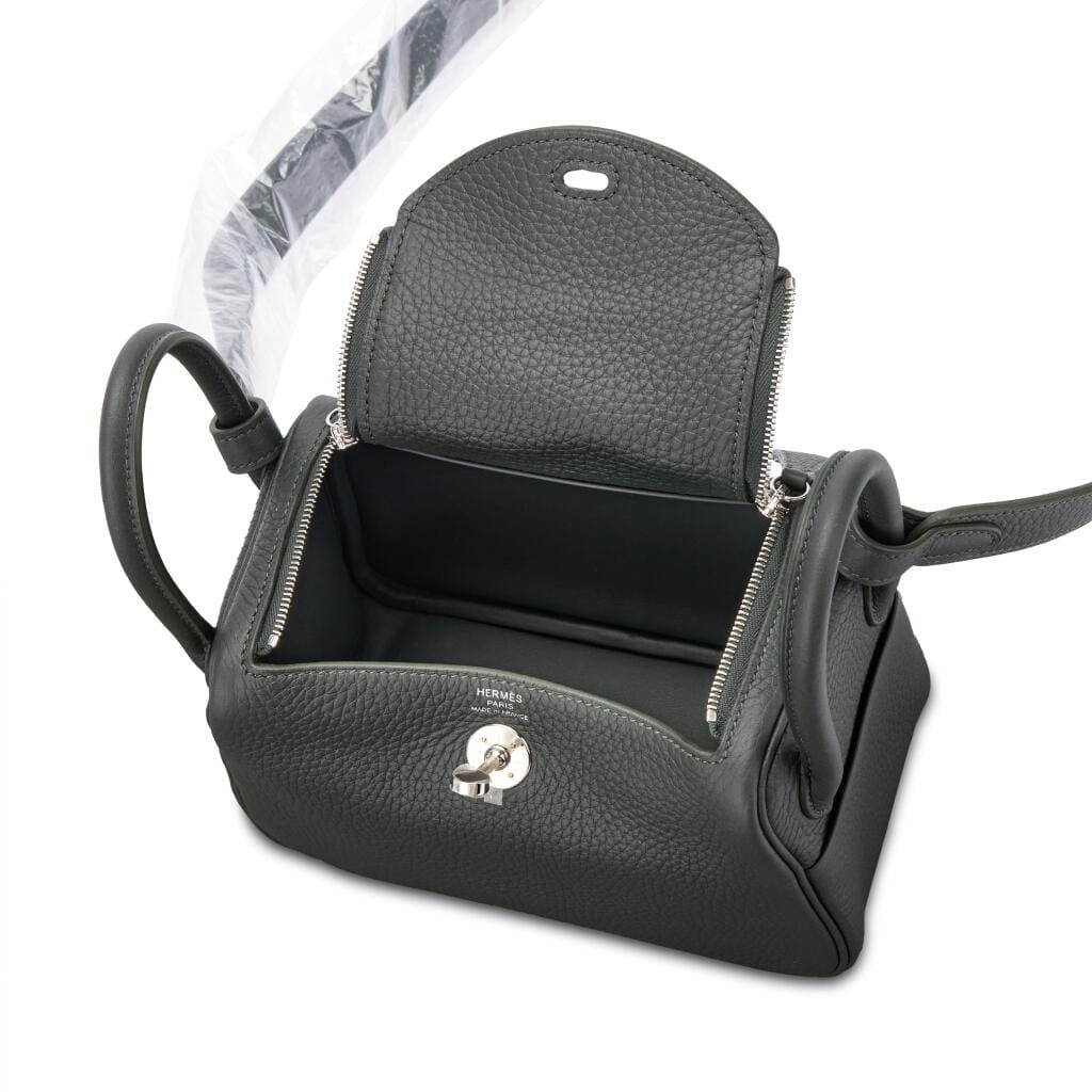 Vert Mangrove Clemence Mini Lindy II Palladium Hardware, 2025