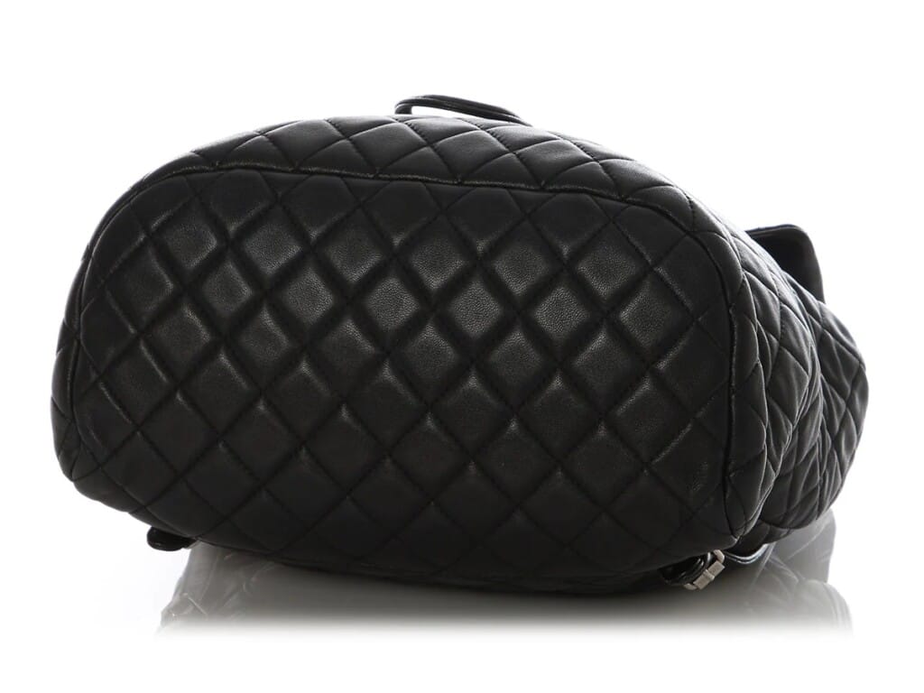 Black Quilted Calfskin Large Urban Spirit Backpack Silver Hardware, 2016