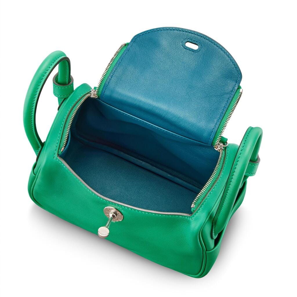 Menthe Swift and Vert Bosphore Verso Mini Lindy 20 Palladium Hardware, 2021 and Twilly