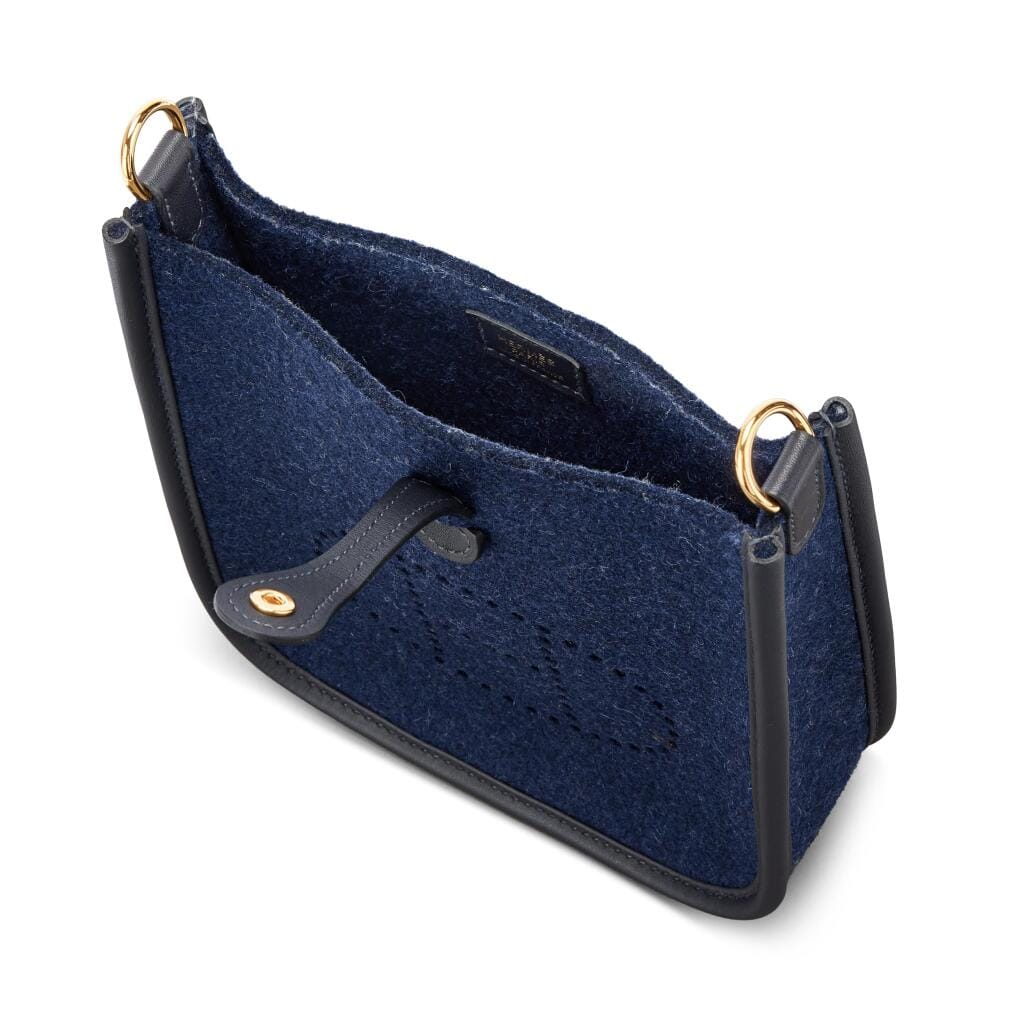 Bleu Nuit Felt and Black Swift Mini Evelyne II TPM 16 Gold Hardware, 2023