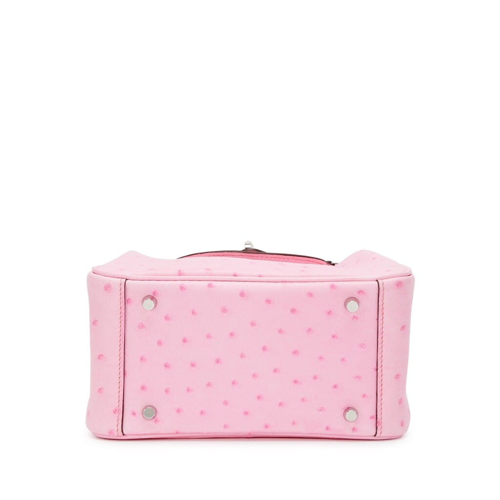 5P Bubblegum Pink Ostrich Mini Lindy 20 Palladium Hardware, 2024