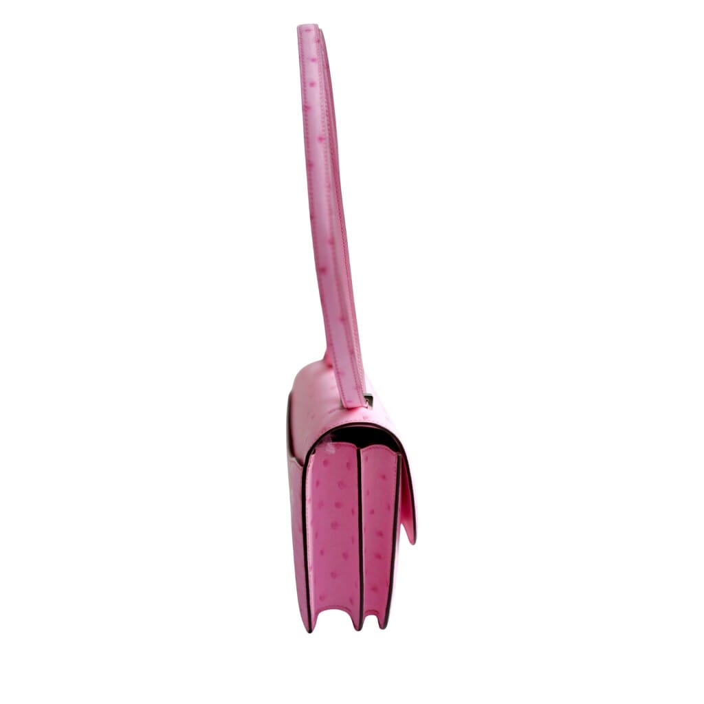 5P Bubblegum Pink Ostrich Mini Constance 18 Palladium Hardware, 2024